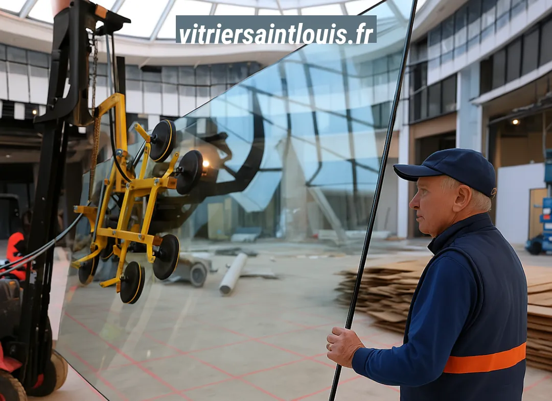 Remplacement de vitrine magasin Saint-Louis